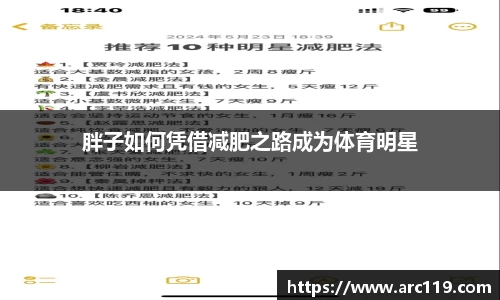 胖子如何凭借减肥之路成为体育明星